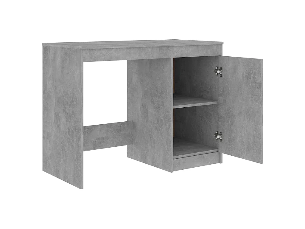 Bureau Gris béton 100x50x76 cm Bois d'ingénierie