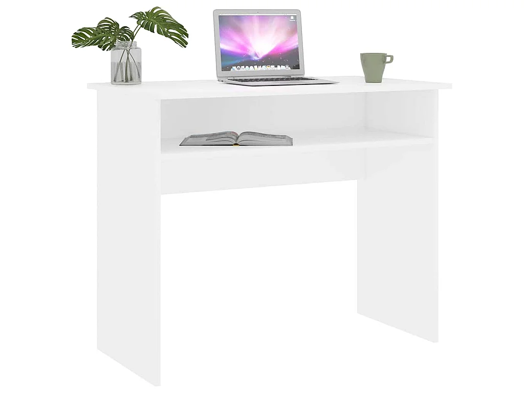 Bureau Blanc 90x50x74 cm Bois d'ingénierie