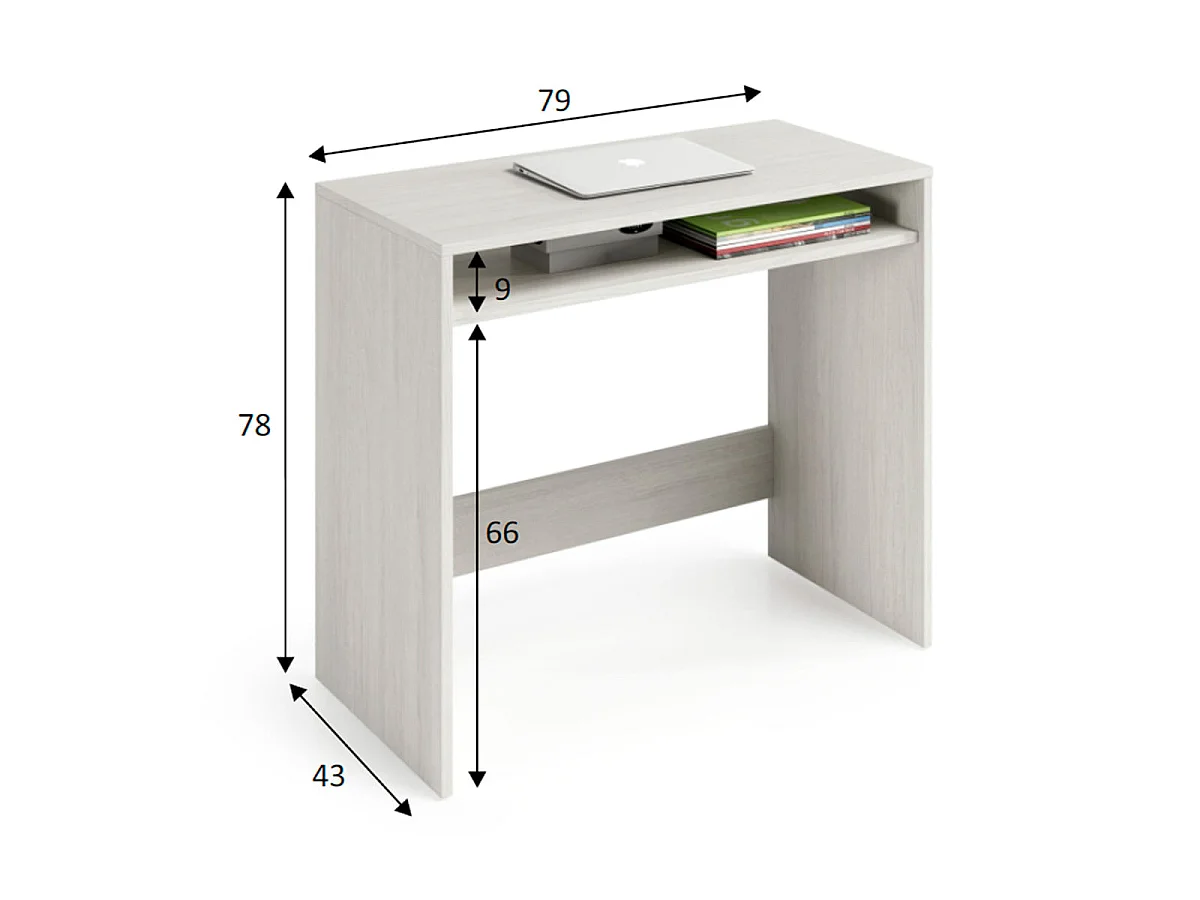 Mesa Escritorio Dormitorio Juvenil Oficina Blanco Alpes 79x43x78 cm