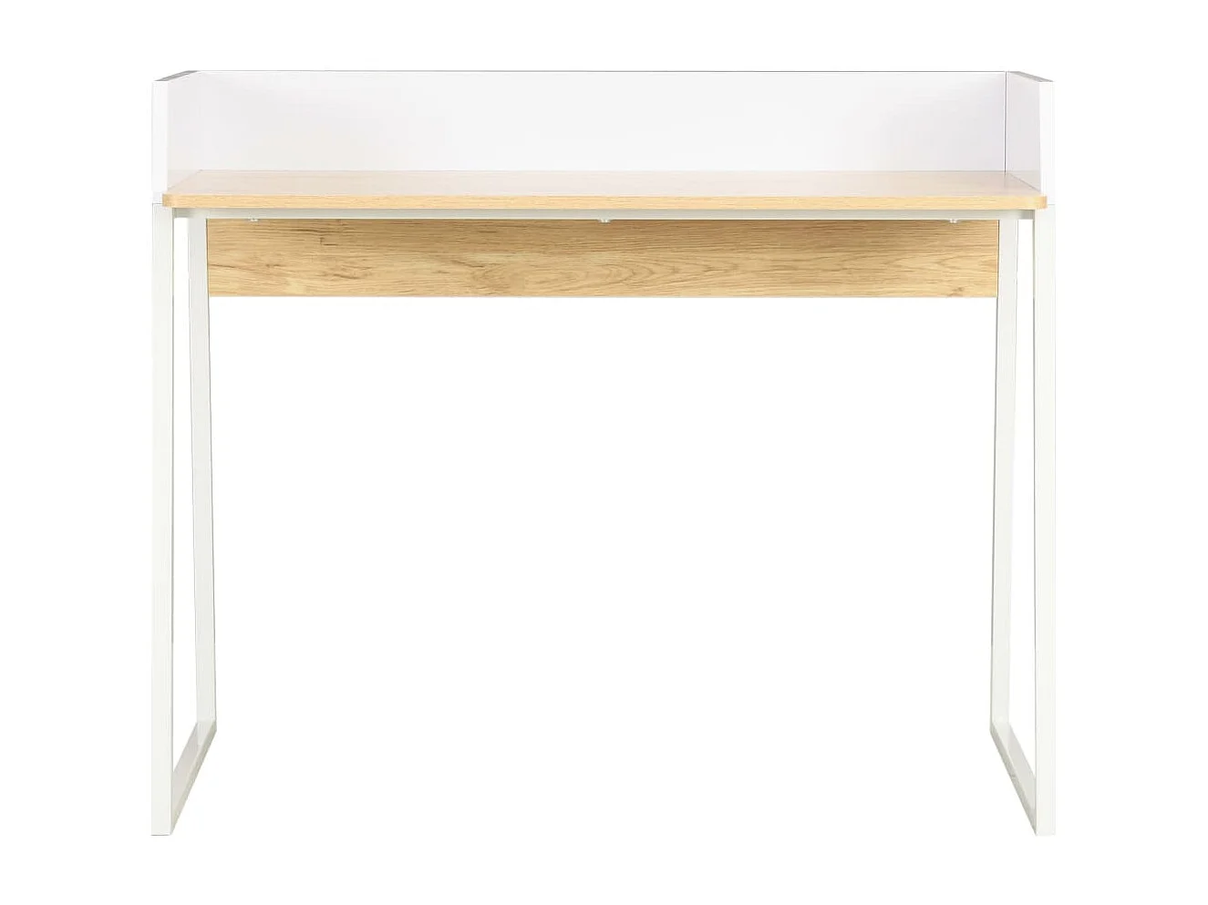 Bureau Blanc et chêne 90x60x88 cm