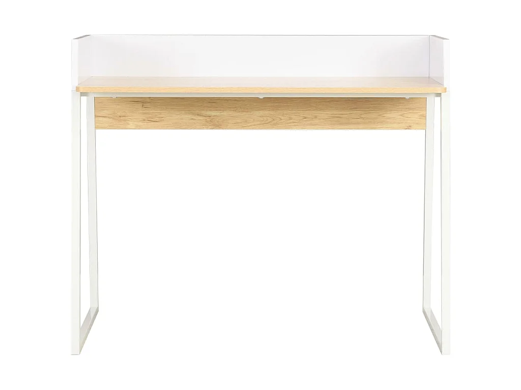Bureau Blanc et chêne 90x60x88 cm