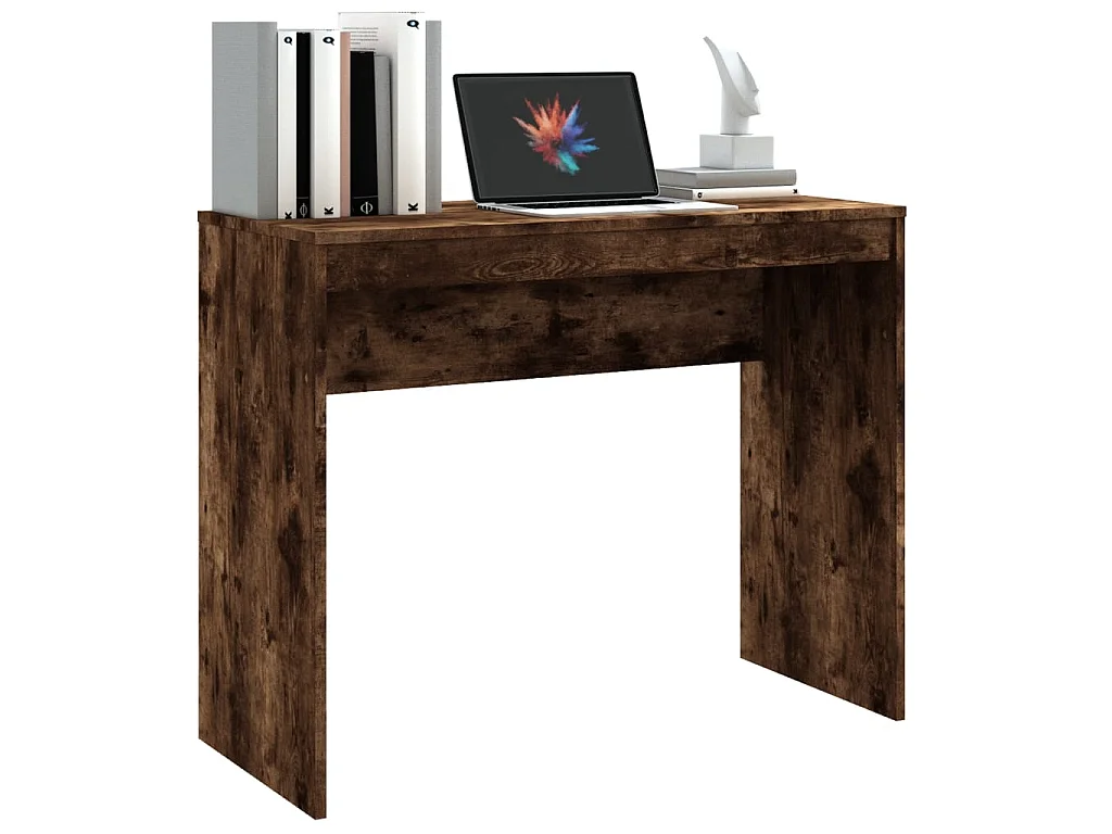 Bureau Chêne fumé 90x40x72 cm Bois d'ingénierie