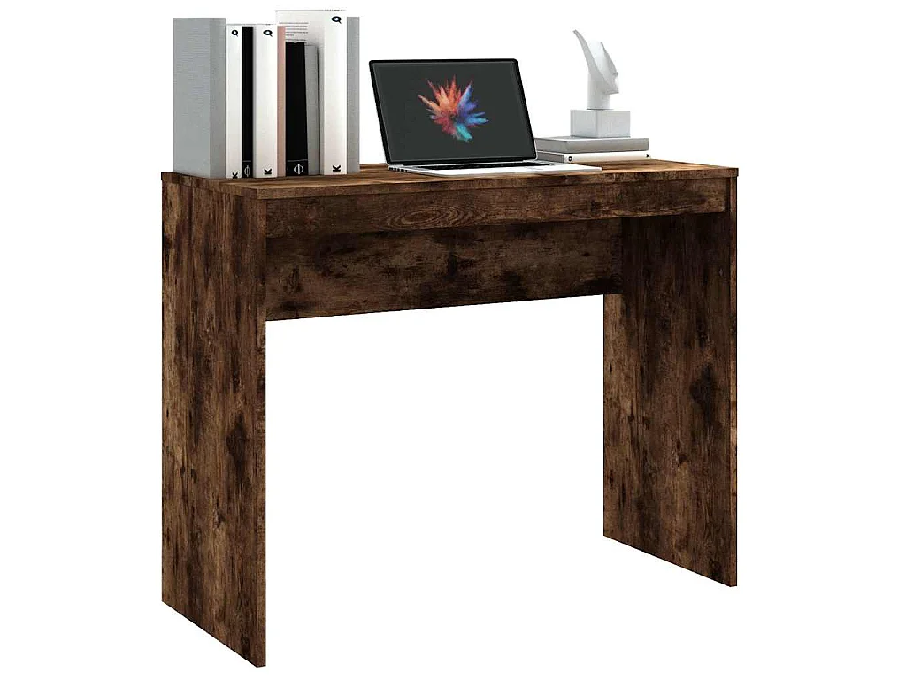 Bureau Chêne fumé 90x40x72 cm Bois d'ingénierie