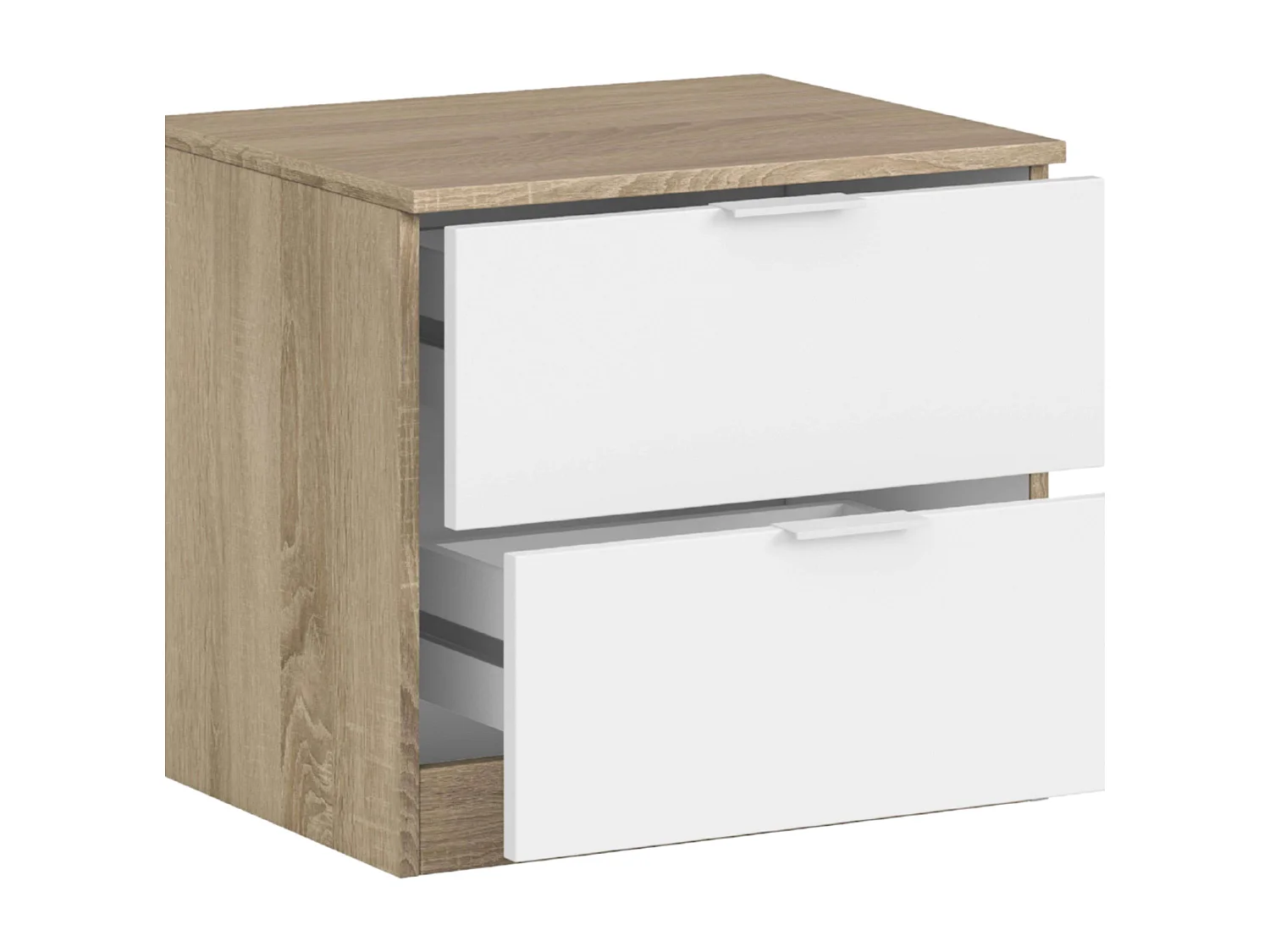 Cabeceira com mesa Luca White e Carvalho