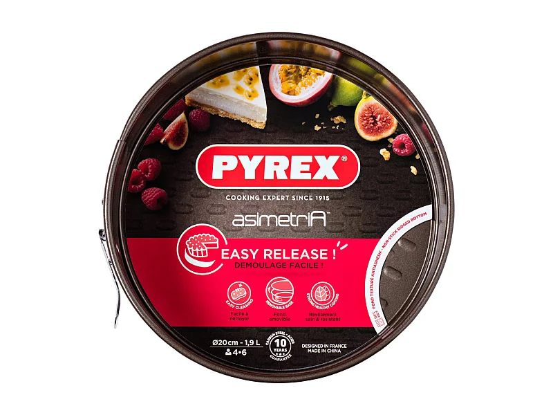 Molde desmontable Asimetría Pyrex antiadherente inox Ø20 cm