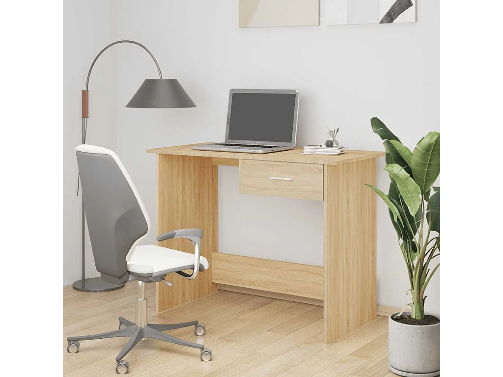 Bureau Chêne sonoma 100x50x76 cm Bois d’ingénierie