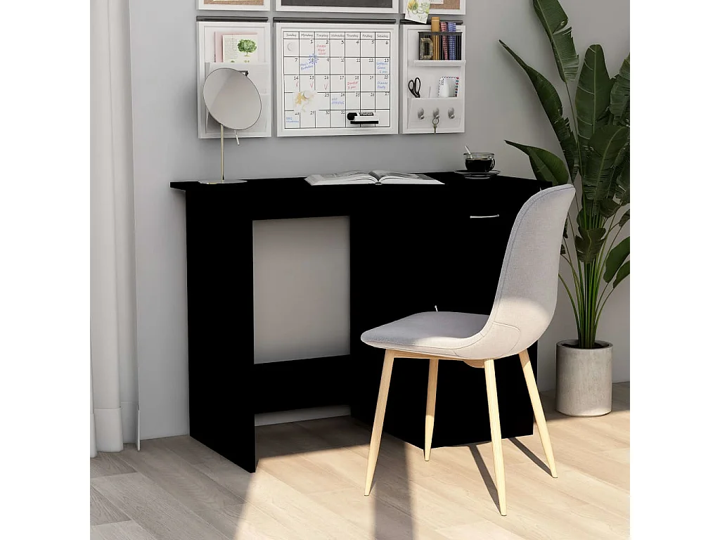 Bureau Noir 100x50x76 cm Bois d’ingénierie