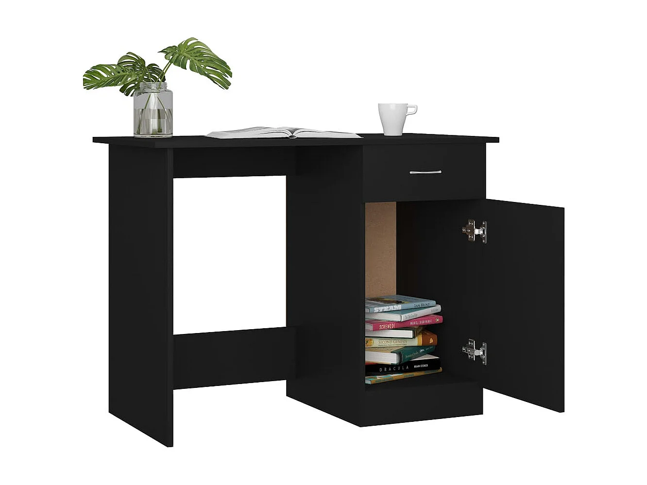 Bureau Noir 100x50x76 cm Bois d’ingénierie