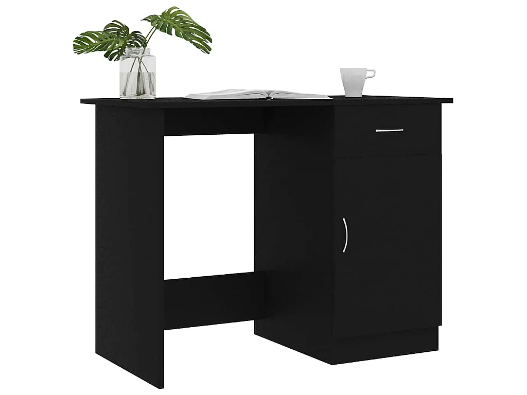 Schreibtisch Schwarz 100x50x76 cm Holzwerkstoff