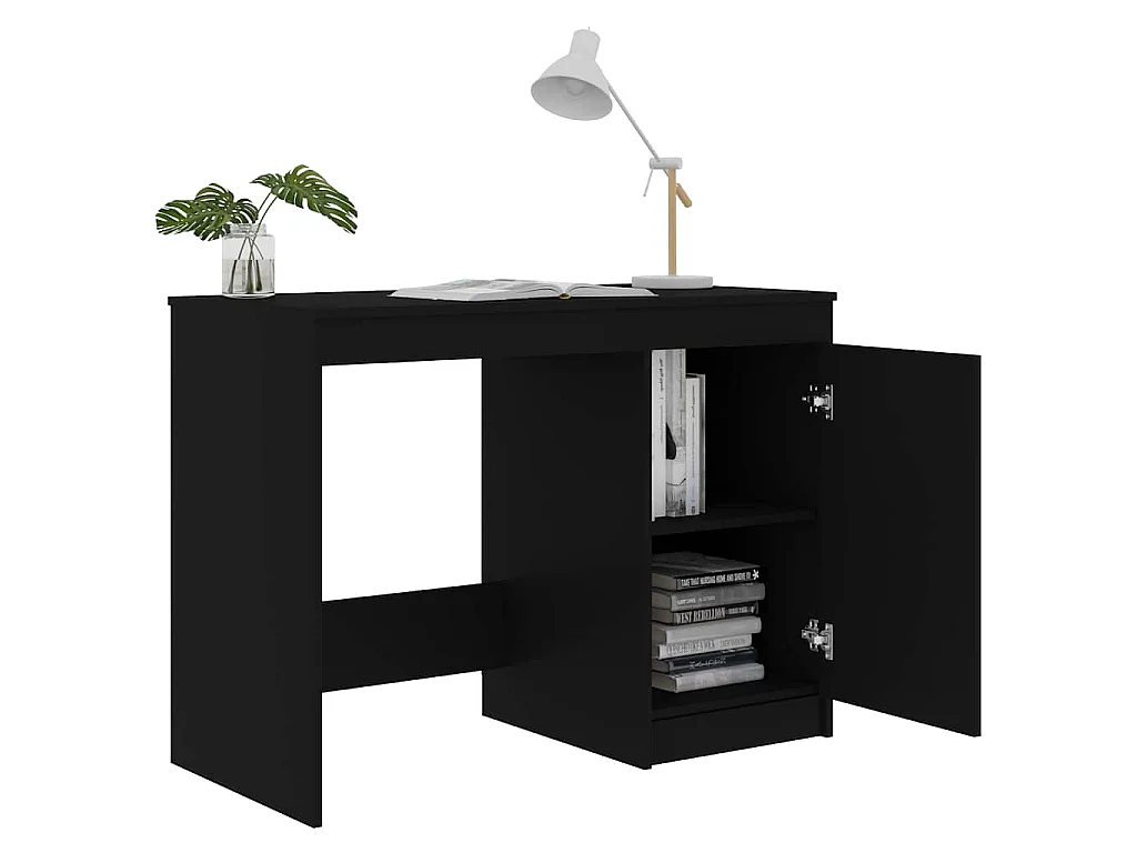 Bureau Noir 100x50x76 cm Bois d’ingénierie
