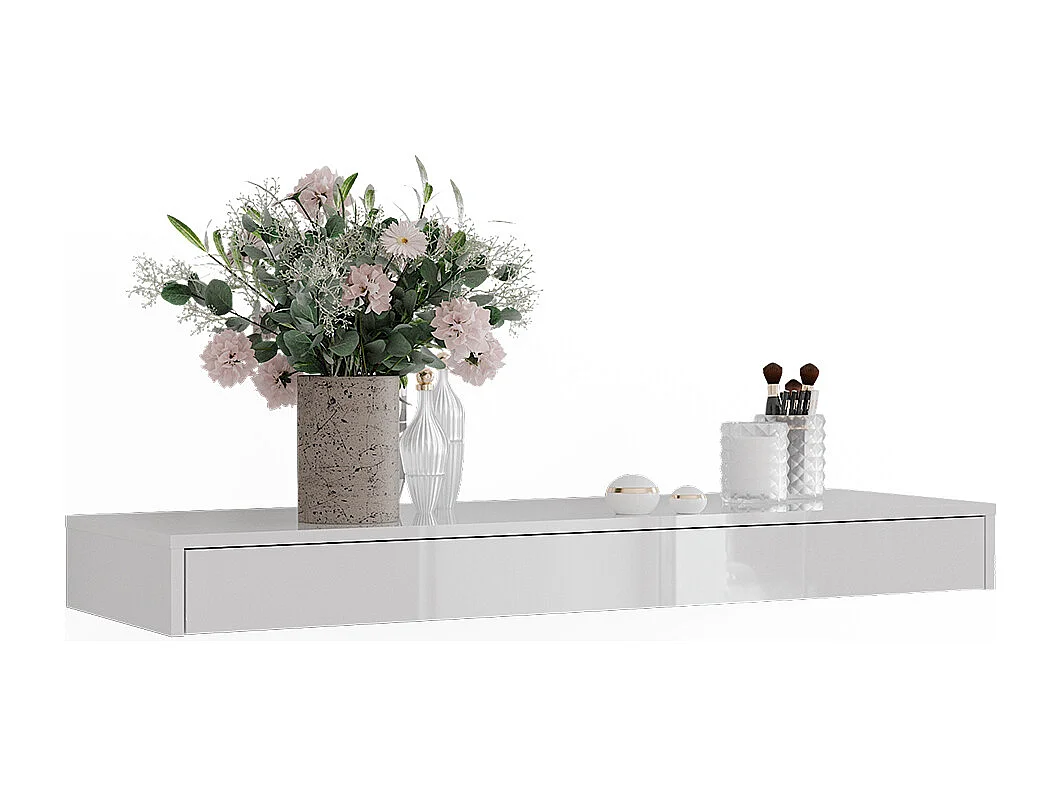 Etagère blanc haute brillance 120x40.1x12 sherry