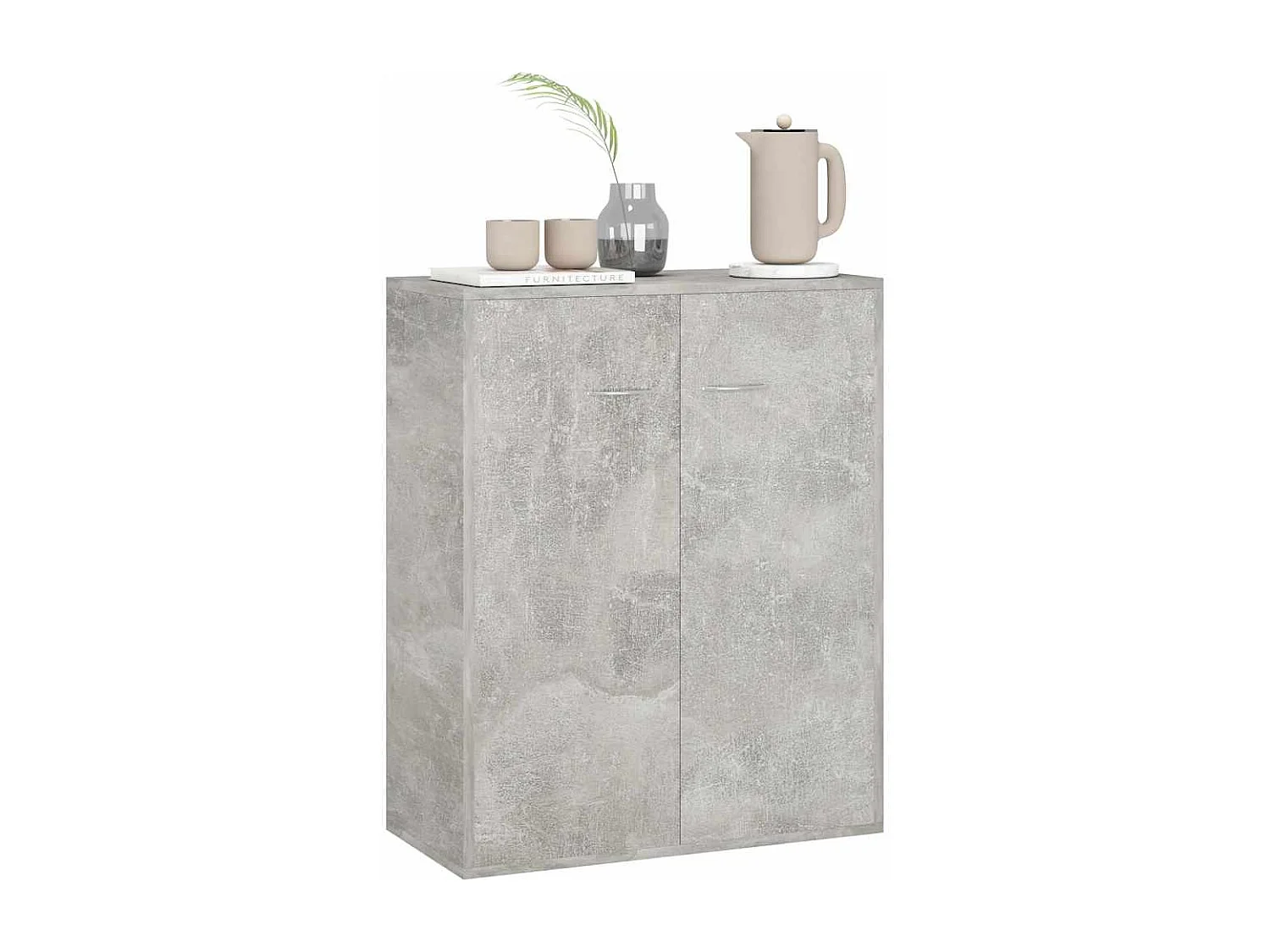 Buffet Gris béton 60x30x75 cm Bois d'ingénierie