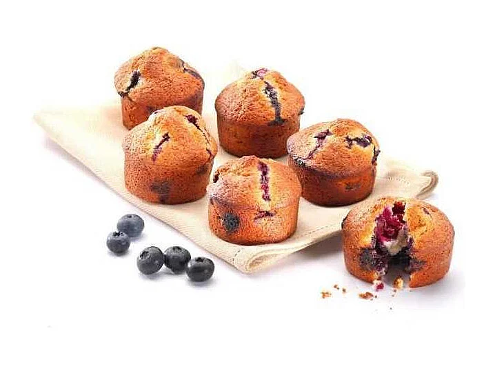 Moule a muffin - PYREX - 1452001 - Rond - Acier carbone - Antiadhésif - 6 cavités