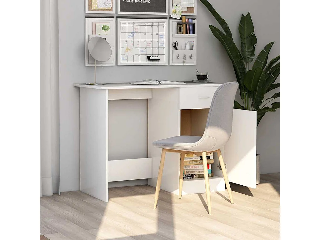 Bureau Blanc 100x50x76 cm Bois d'ingénierie