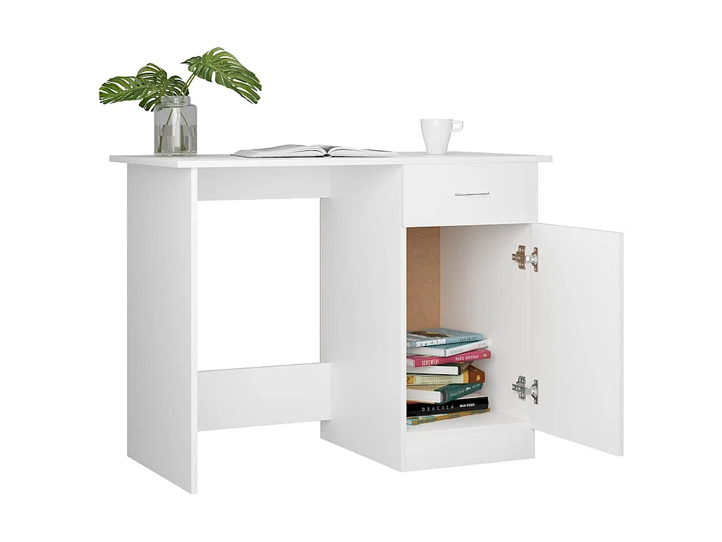 Bureau Blanc 100x50x76 cm Bois d'ingénierie