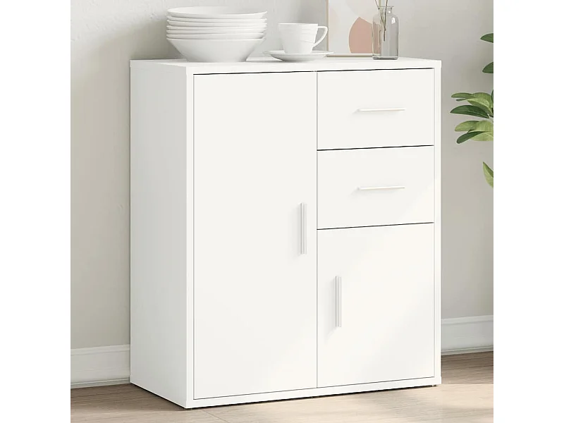 Buffet blanc 60x31x70 cm bois d'ingénierie