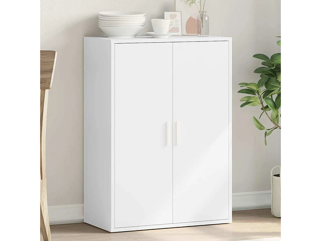 Buffet blanc 60x31x84 cm bois d'ingénierie