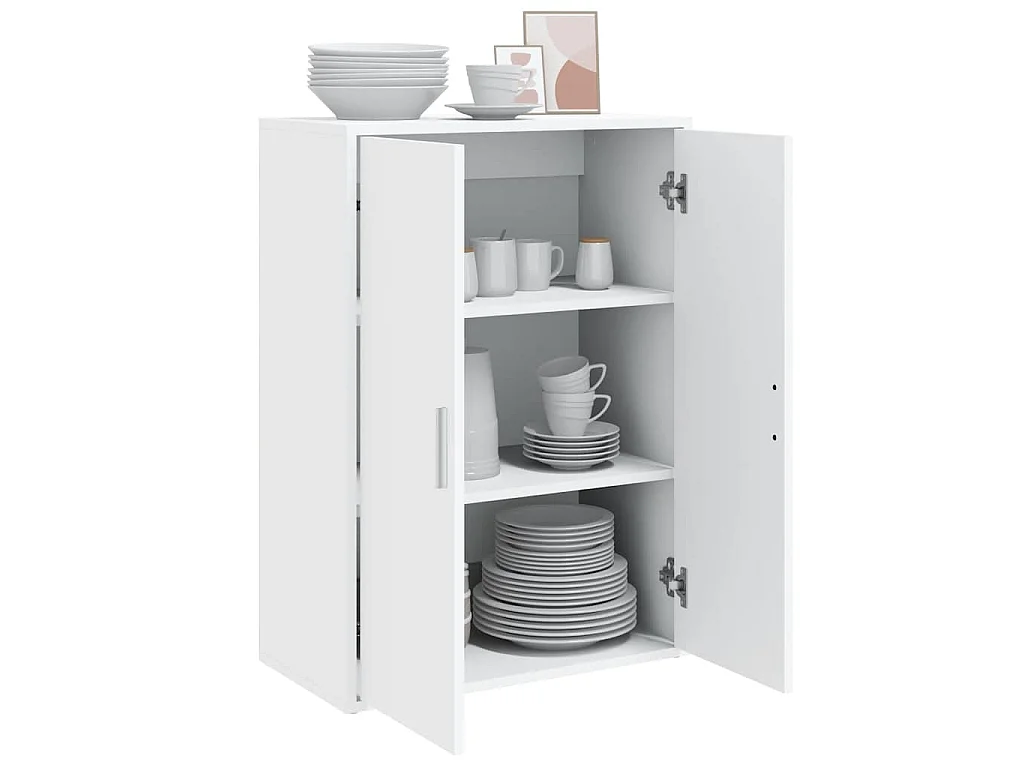 Buffet blanc 60x31x84 cm bois d'ingénierie