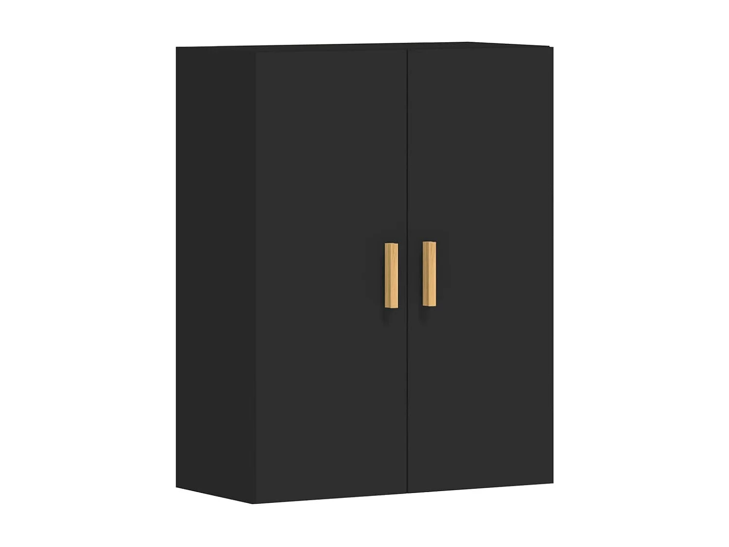 Móveis de parede 2 pcs derivados de madeira preto