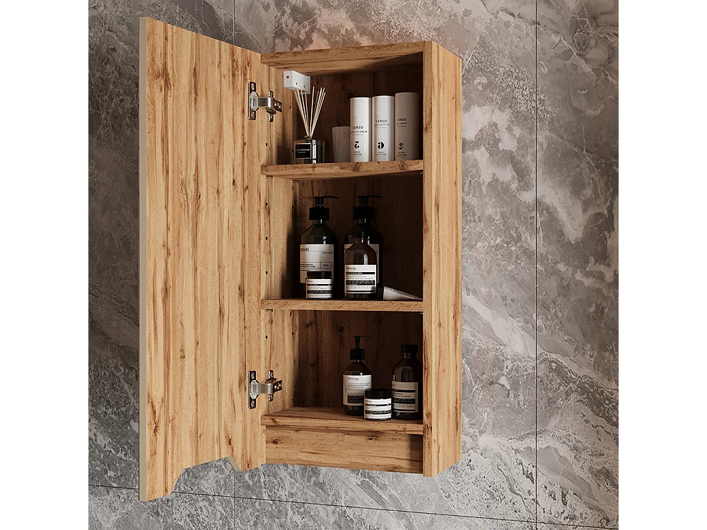 Szafka łazienkowa dąb/kaszmir ze strukturą płytek 20x33x72.6 lotta