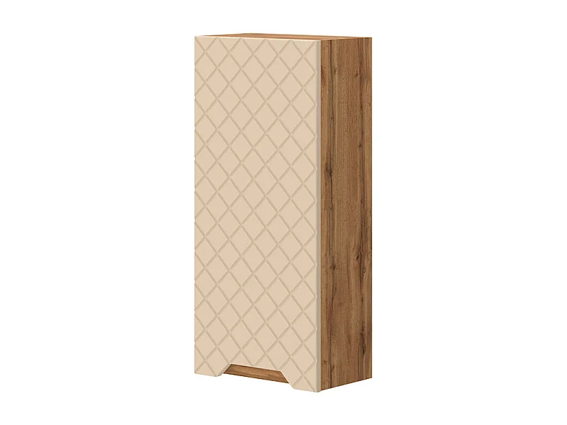 Badschrank eiche/kaschmir mit kachelstruktur 20x33x72.6 lotta