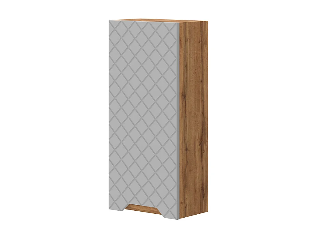 Badschrank eiche/grau mit kachelstruktur 20x33x72.6 lotta