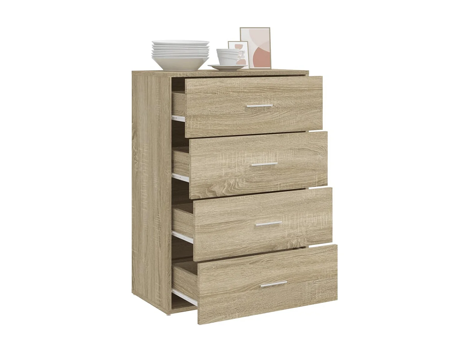 Buffet chêne sonoma 60x31x84 cm bois d'ingénierie