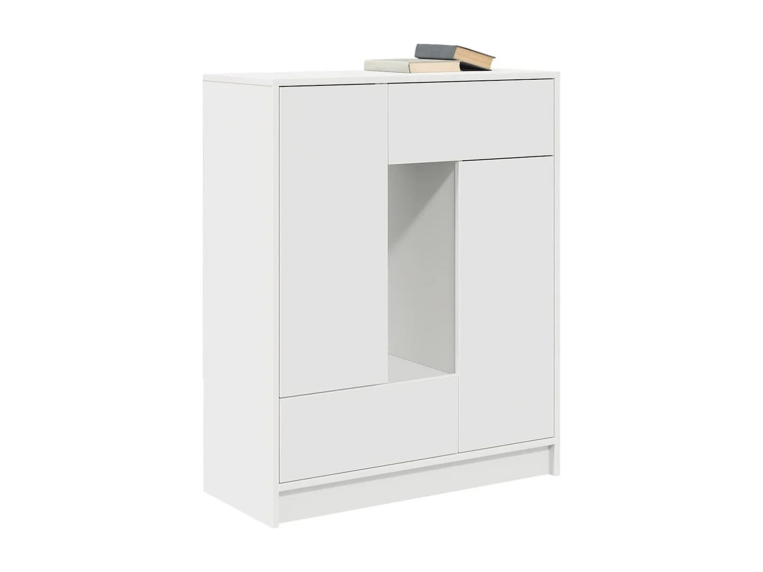 Buffet avec tiroirs et portes blanc 73x31x90 cm