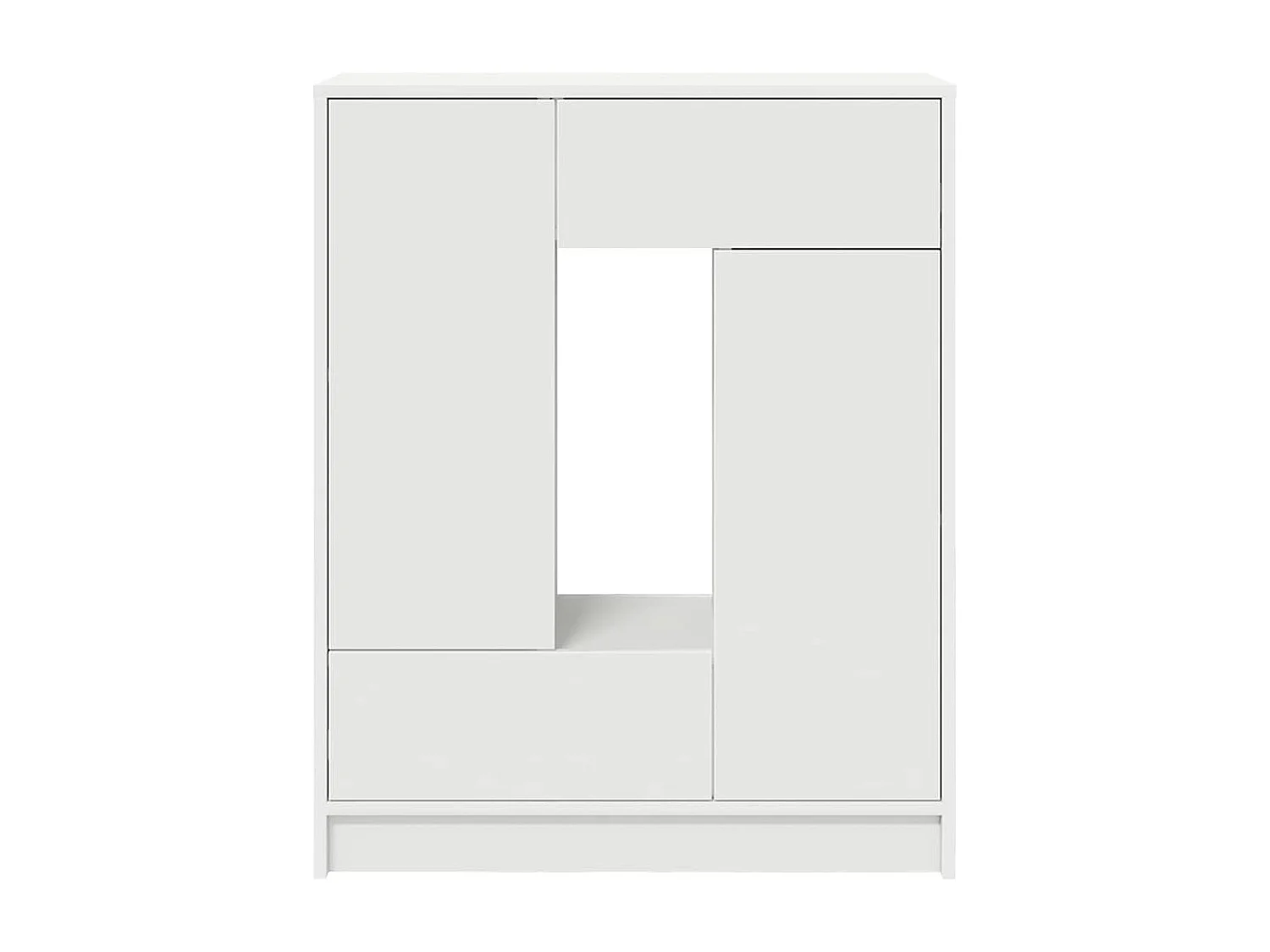 Buffet avec tiroirs et portes blanc 73x31x90 cm