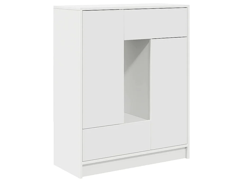 Dressoir met lades en deuren 73x31x90 cm wit