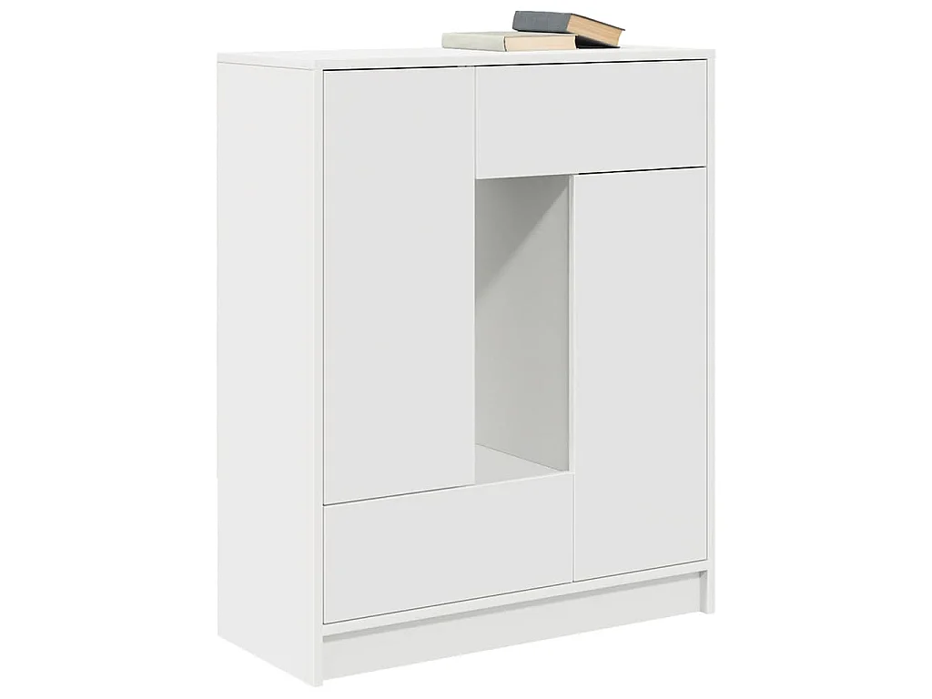Dressoir met lades en deuren 73x31x90 cm wit