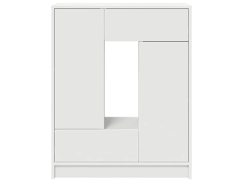 Dressoir met lades en deuren 73x31x90 cm wit