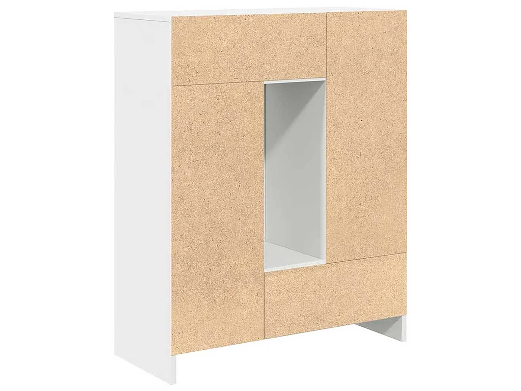 Dressoir met lades en deuren 73x31x90 cm wit