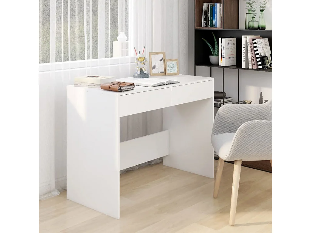 Bureau Blanc 101x50x76,5 cm Aggloméré