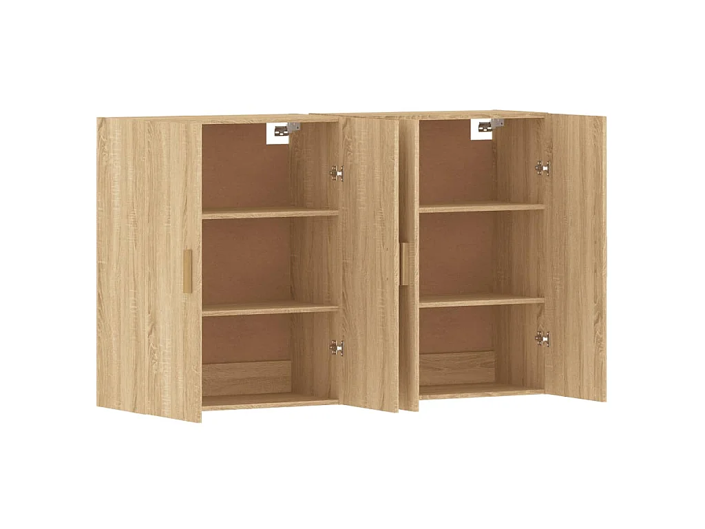 Móveis de parede 2 pcs derivados de madeira carvalho sonoma