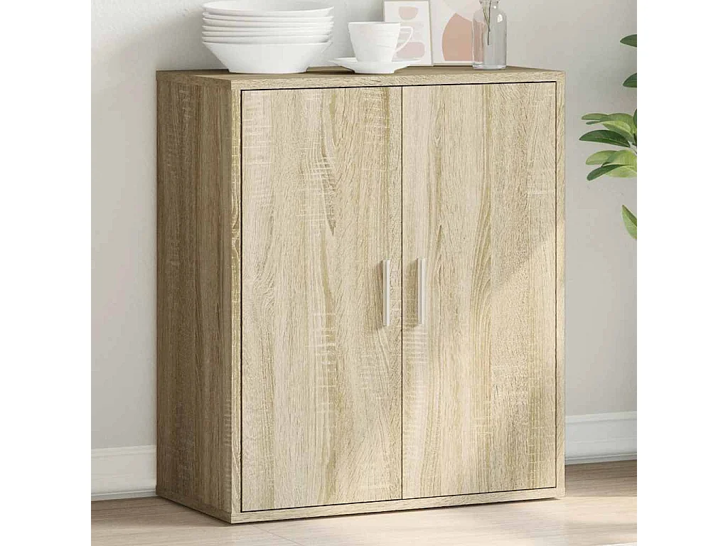 Dressoir 79x38x80 cm bewerkt hout sonoma eikenkleurig