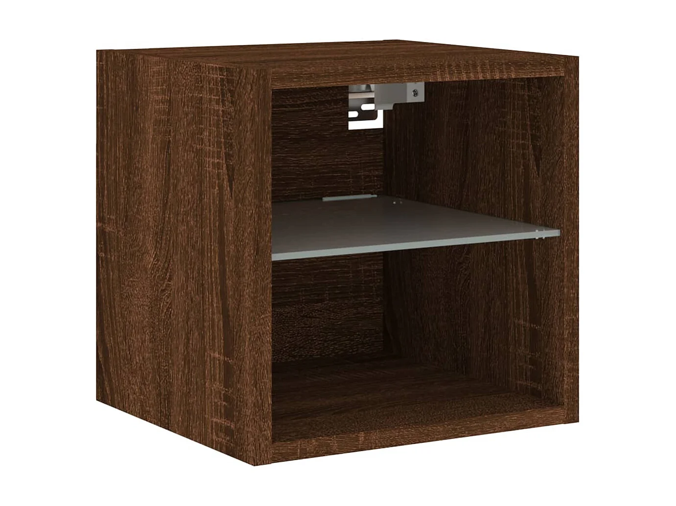 Muebles TV de pared luces LED 2 uds roble marrón 30x28,5x30 cm