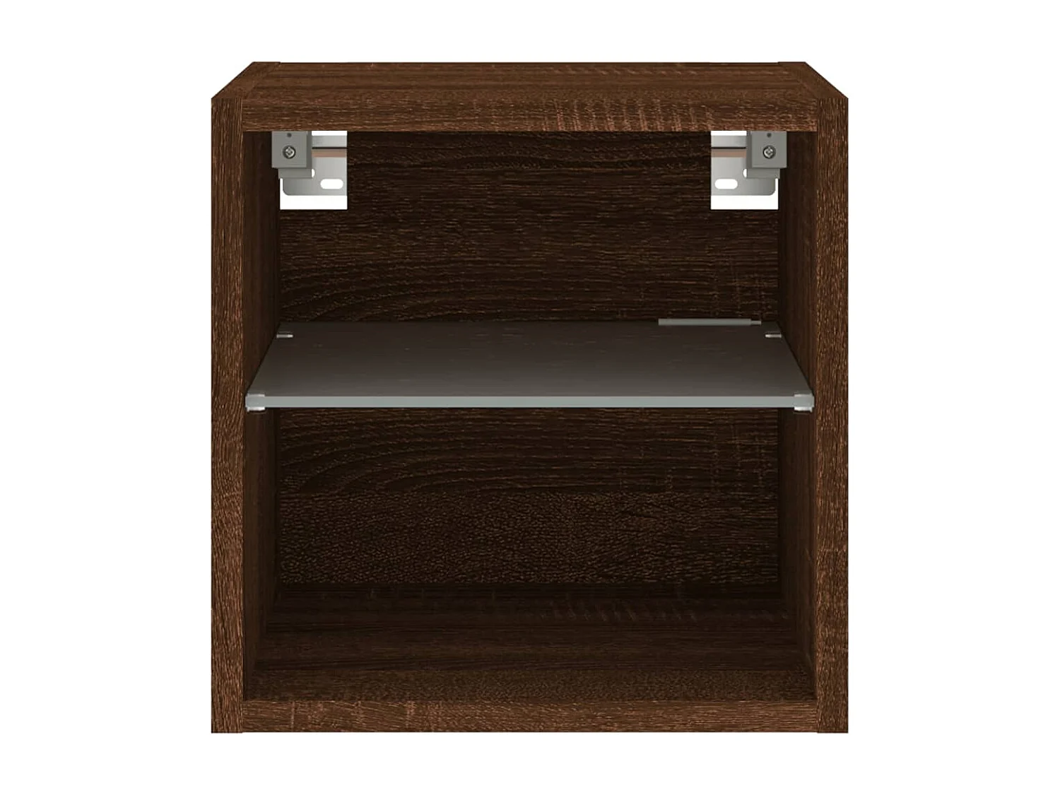 Muebles TV de pared luces LED 2 uds roble marrón 30x28,5x30 cm