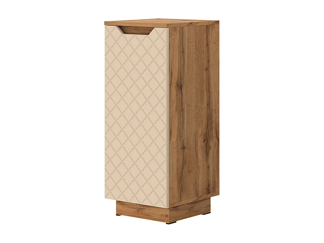 mobiletto bagno rovere/cashmere con struttura in piastrelle 33.4x35x81.9 lotta