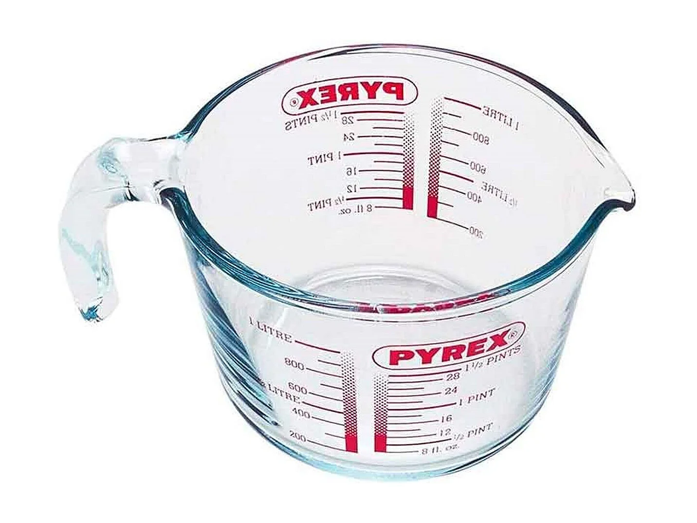 Jarra medidora Classic Pyrex con tapa 1L vidrio rojo