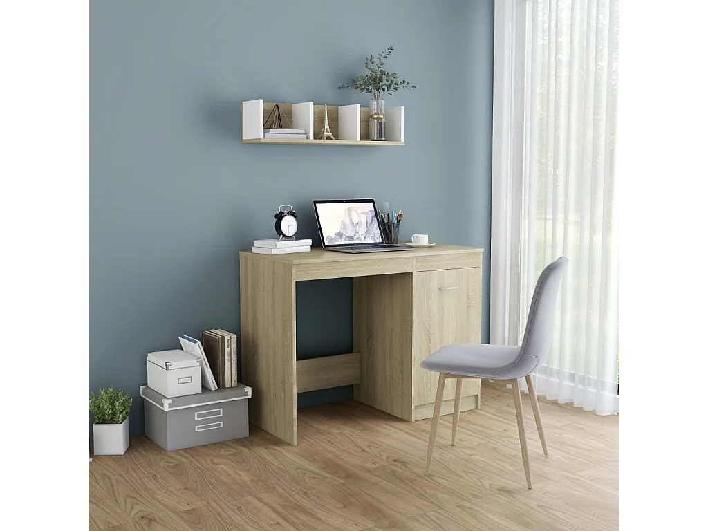 Bureau Chêne sonoma 100x50x76 cm Bois d’ingénierie