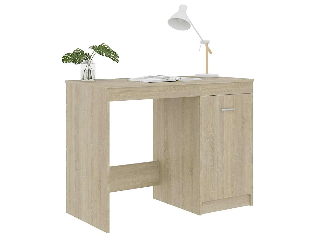 Bureau Chêne sonoma 100x50x76 cm Bois d’ingénierie