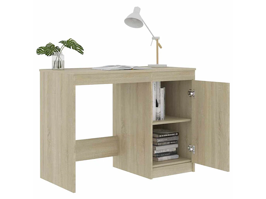 Bureau Chêne sonoma 100x50x76 cm Bois d’ingénierie