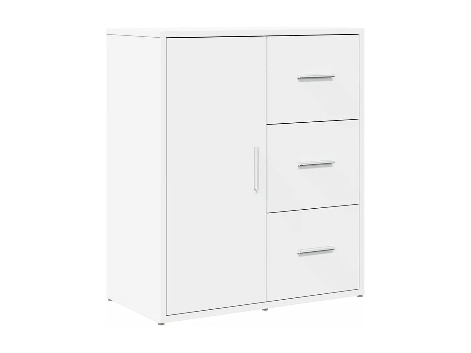 Buffet blanc 60x31x70 cm bois d'ingénierie