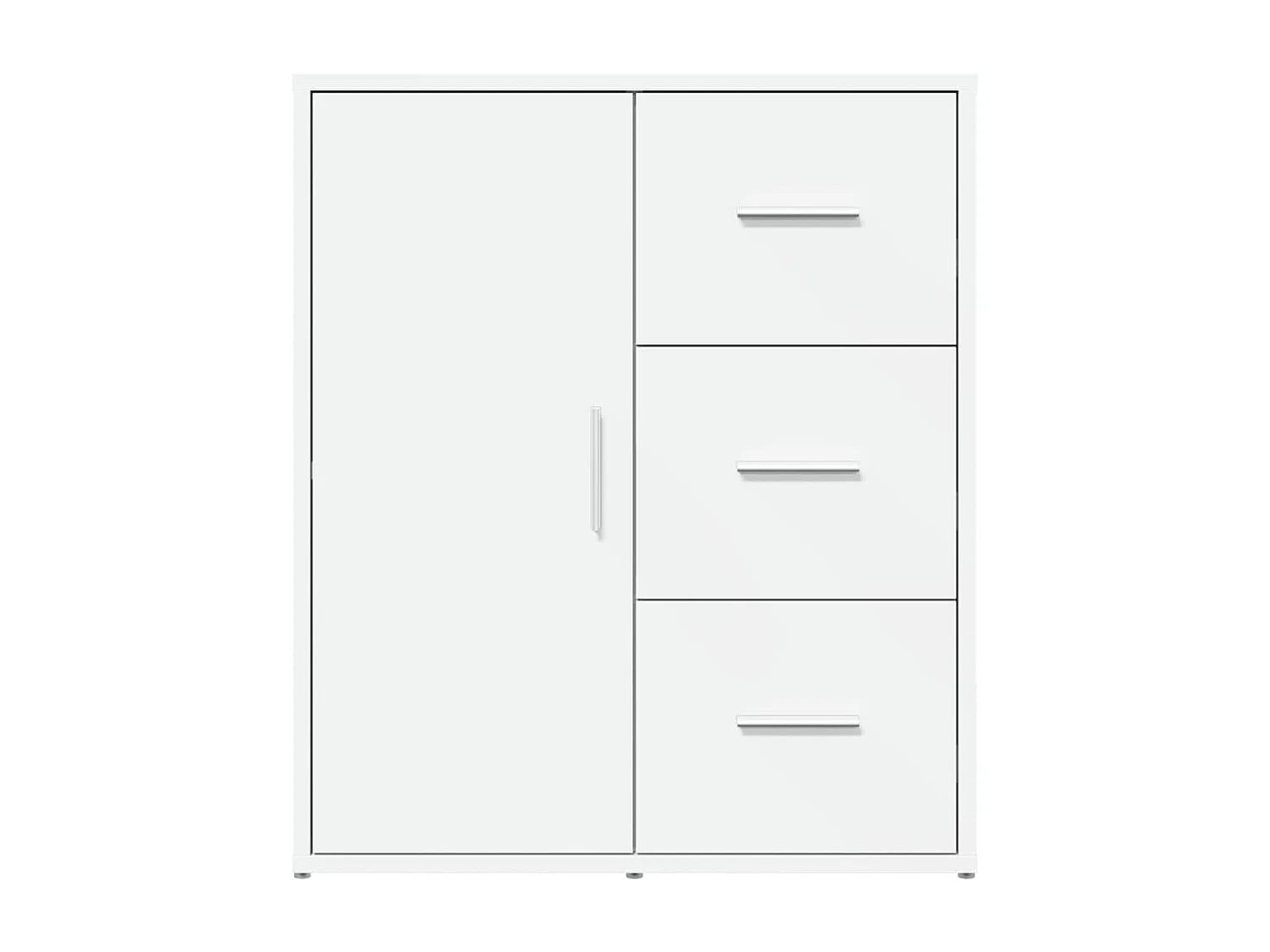 Buffet blanc 60x31x70 cm bois d'ingénierie