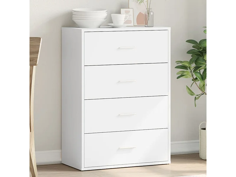 Buffet blanc 60x31x84 cm bois d'ingénierie