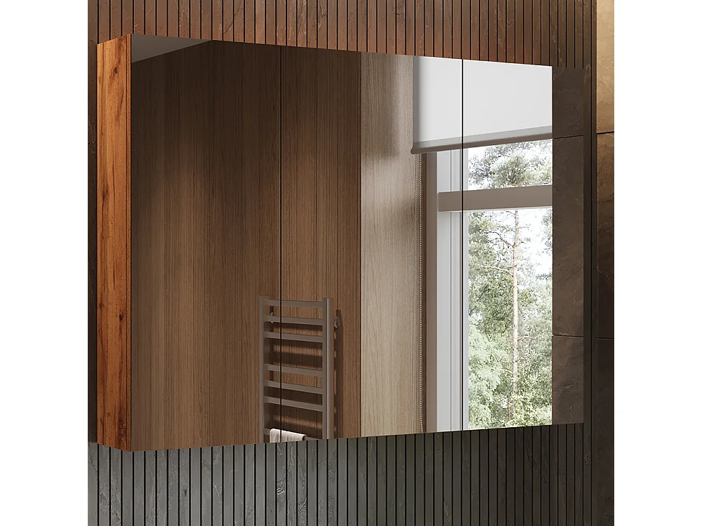 Szafka z lustrem w łazience dąb 99.7x16x73.2 lotta