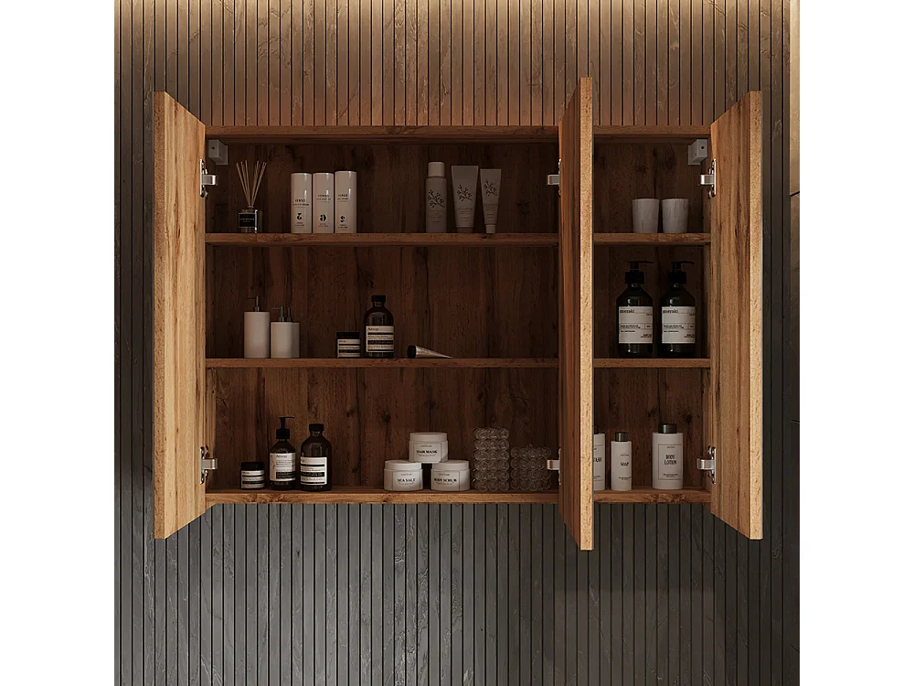 Armoire de toilette chêne 99.7x16x73.2 lotta