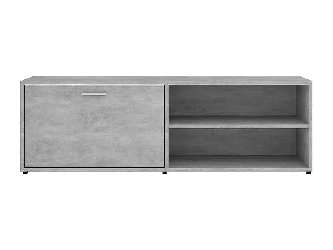 Meuble TV Gris béton 120x34x37 cm Bois d’ingénierie