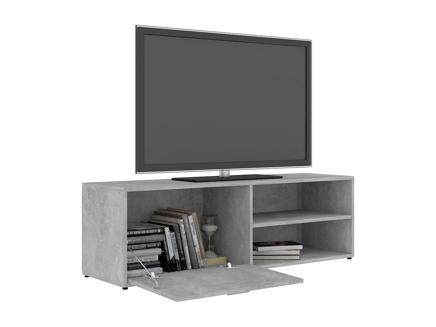 Tv-meubel 120x34x37 cm bewerkt hout betongrijs